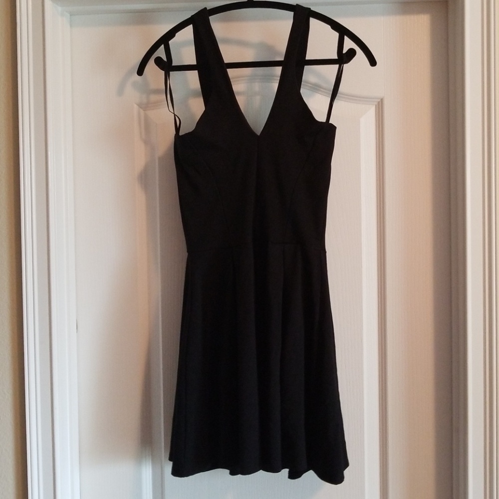 Black halter dress